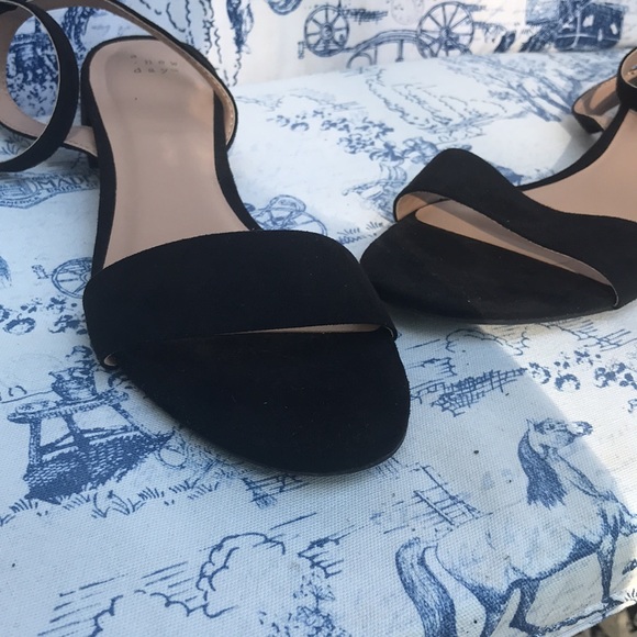 A new day suede sandals black open toe size 10 - Picture 5 of 8
